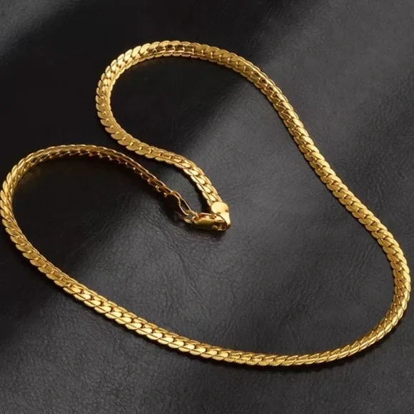 “20”NEW 18K GOLD SNAKE NECKLACE, NICE NECKLACE, CUTE NECKLACE - Picture 1 of 3